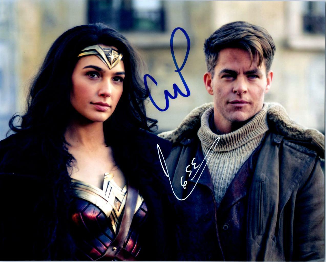 Chris Pine Gal Gadot signed 8x10 Photo Poster painting Picture autographed Pic includes COA