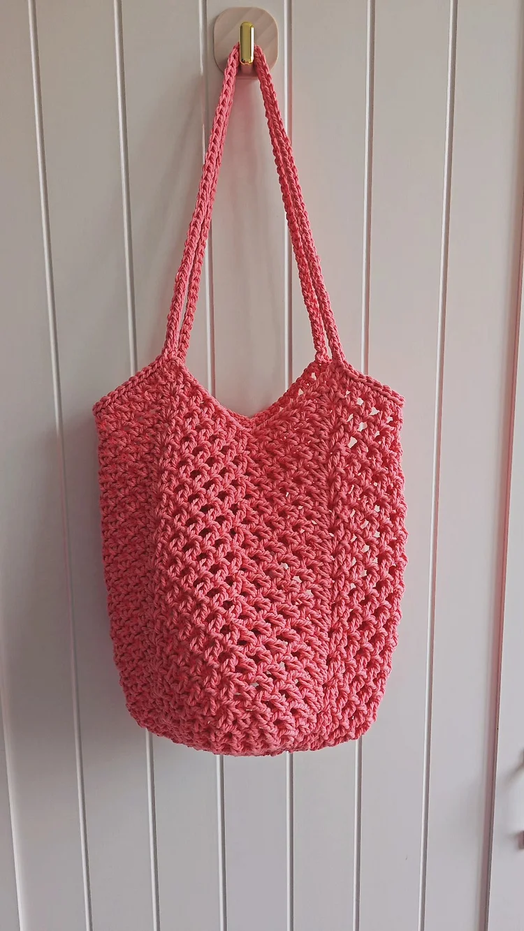 Lulusnow Handmade light Pink Beach Summer Bag Crochet Shoulder Bag  Minimalist Lifestyle