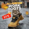 Men's outdoor swivel buckle work shoes