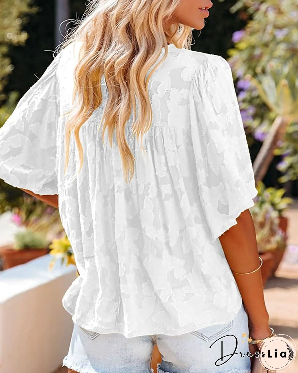 Casual Loose Round Neck Blouse Top