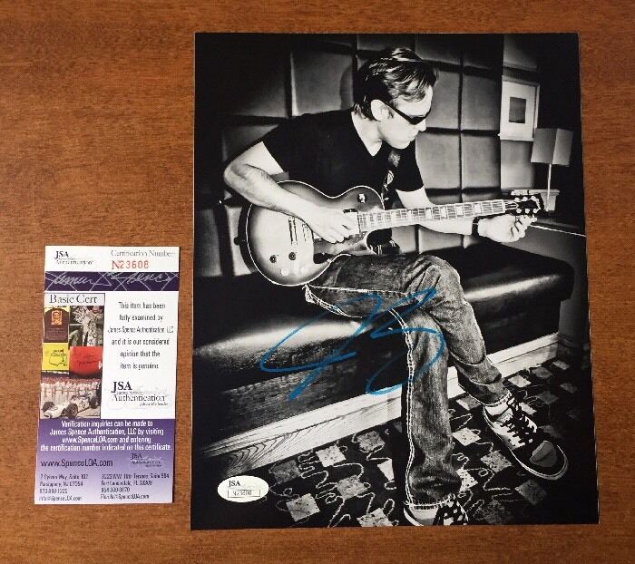 Joe Bonamassa Signed 8x10 Black & White Action Photo Poster painting JSA/COA N23608