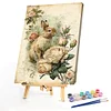 (US Only)2pcs Paint By Numbers Kit On Canvas DIY Oil Art Animal Picture Home Decor40x60cm