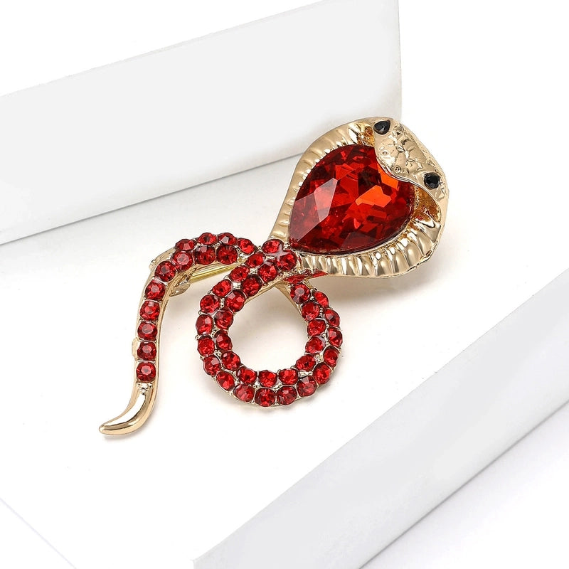 Elegant Shiny Pin Snake Alloy Unisex Brooches