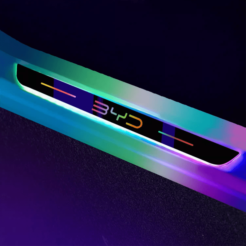 BYD-Compatible Smart LED Color Car Door Sill Protector