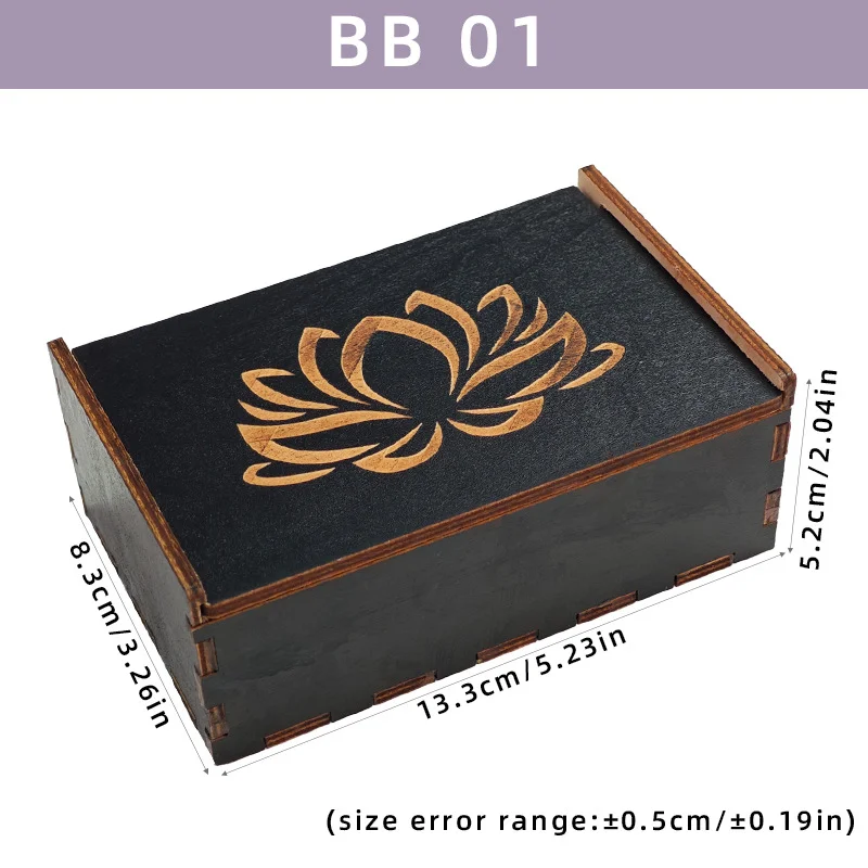 Tarot Cards Storage Box Crystals Jewelry Astrology Wooden Storage Box