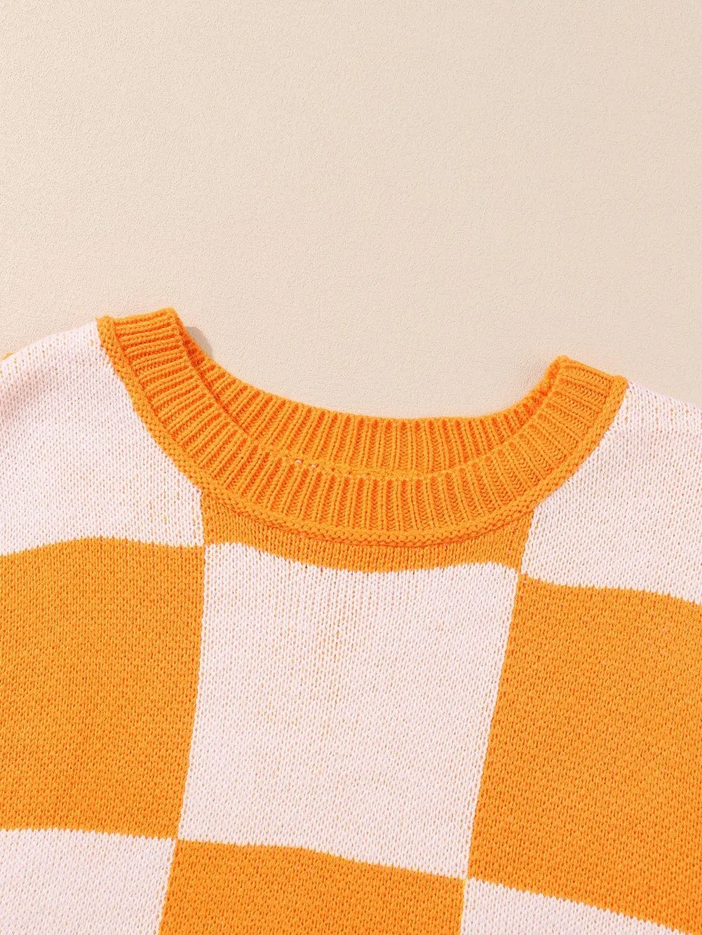Everyday Checkered Knit Sweater