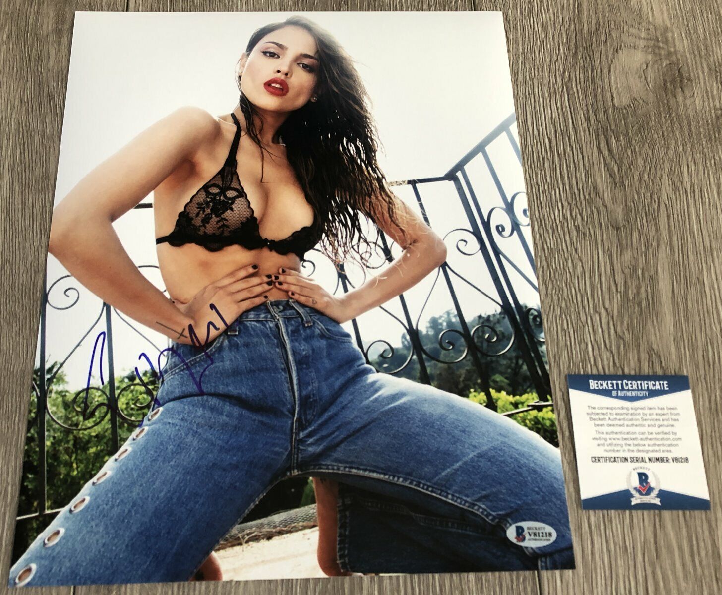 EIZA GONZALEZ SIGNED GODZILLA VS. KONG 11x14 Photo Poster painting w/PROOF & BECKETT BAS COA