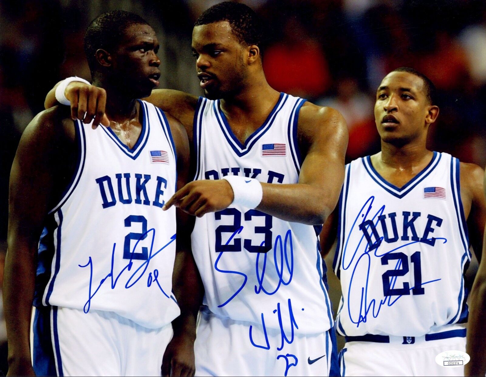 Luol Deng Shelden Williams Chris Duhon Signed 11x14 Photo Poster painting JSA COA Auto Duke RC