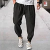 Men's Linen Casual Bloomers Harem Belted Pants by Inlyline