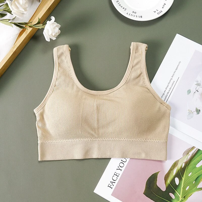 Billionm Crop Top Women Bra Tank Top Seamless Camisole Underwear Basic Sleeveless Brassiere Without Frame 2022 New