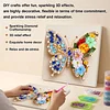 Pre-Framed 3D Rhinestones Butterfly With Artificial Flower Diamond Painting DIY Craft Kit 