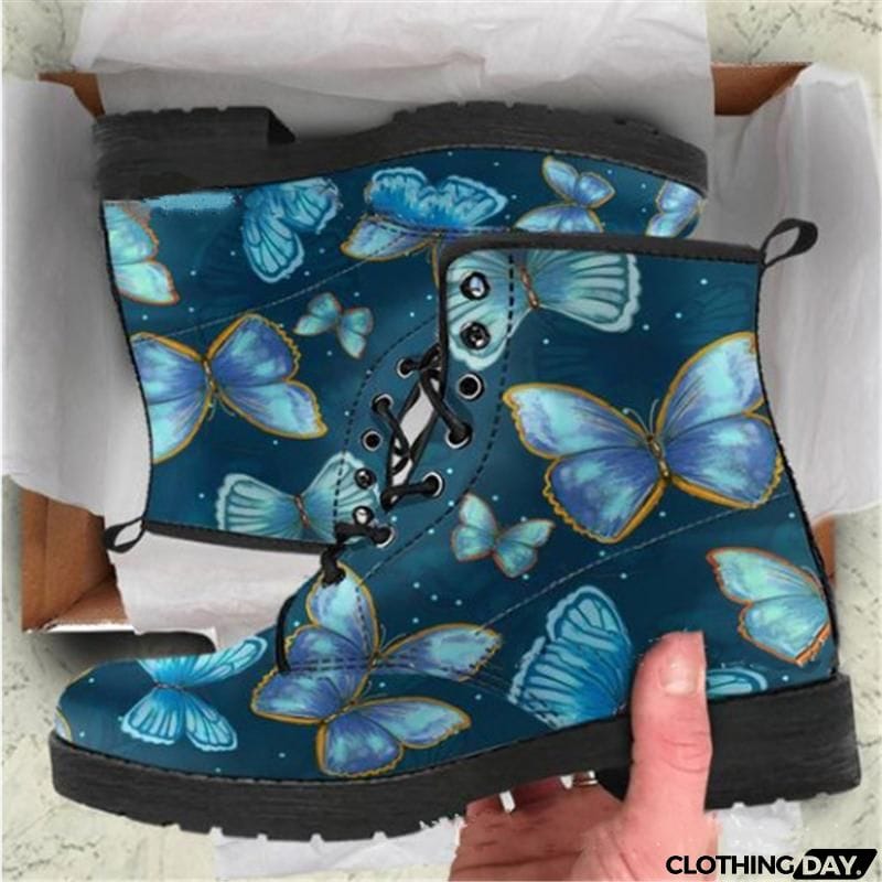 Women&rsquo;s Stylish Printed Low Heel Lace Up Ankle Boots