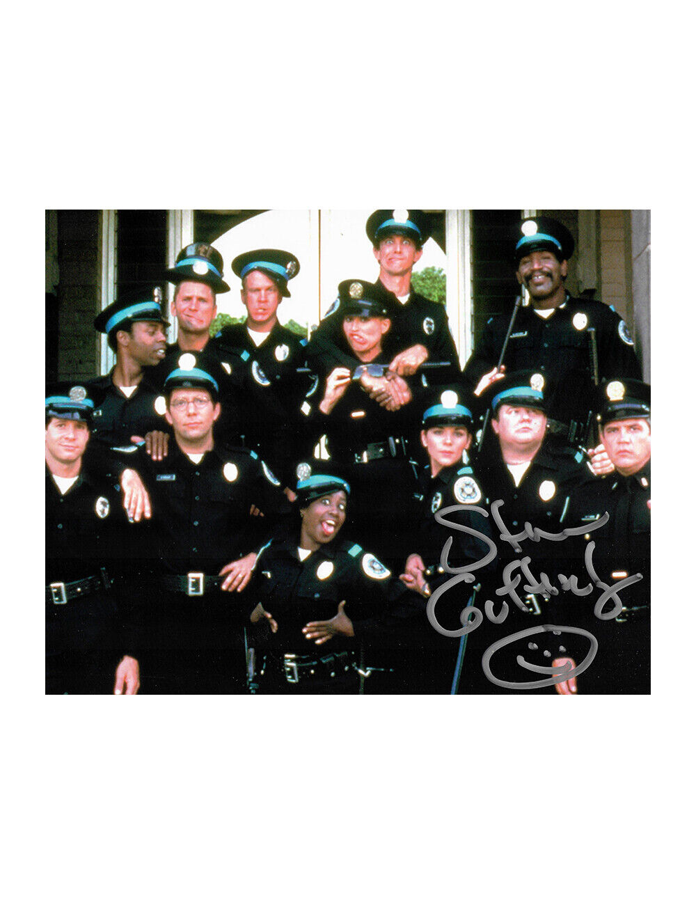 Police Academy Print Signed by Steve Guttenberg 100% Authentic With COA