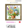 Diamond Painting Special Shaped Drill Plant With Frame(22x22 CM)