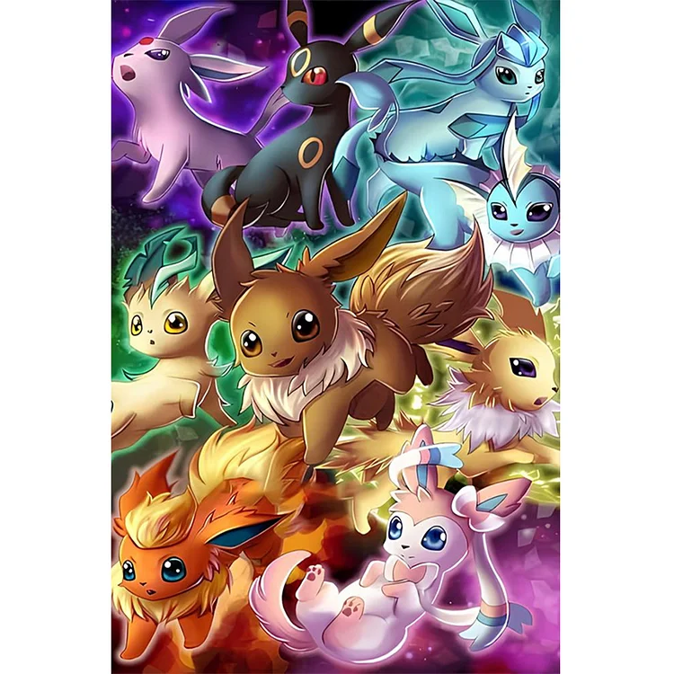 Full Round Diamond Painting - Colorful Pokémon 40*60CM