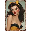 Pin up girl - Panneaux en &eacute;tain m&eacute;tallique(20*30cm/30*40cm)