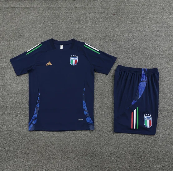 2024 Italy Training Kit Short Sleeve Black Football jersey Thai Quality