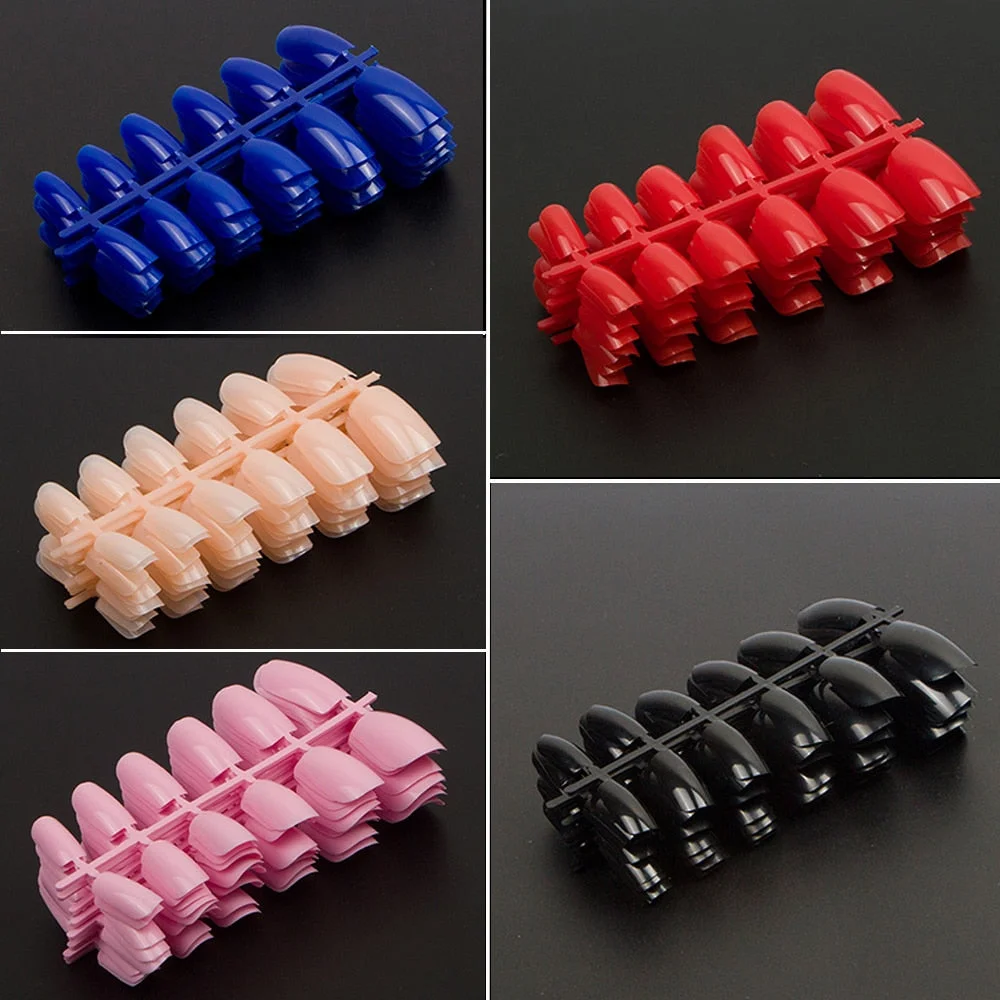 600pcs/pack Full Cover Acrylic Nail Tips Square Shape False Nail Tips 10 Sizes Short Faux Ongles Fake Nails For Nail Art Designs-Nail Inspo