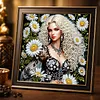 Special Shape Rhinestone Diamond Painting Kit Partial Drill(Daisy Beauty)