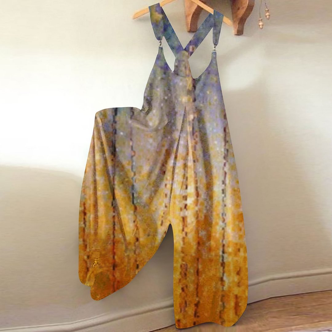 Women Summer Sleeveless Harem Jumpsuit