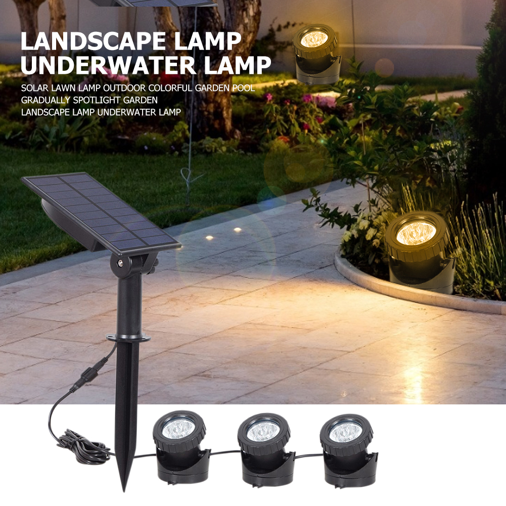 

3 RGB Solar Spot Pool-Lanscape Lawn Light, 501 Original
