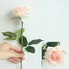 Real Touch Moisture Single Head Rose Quality Artificial Flower