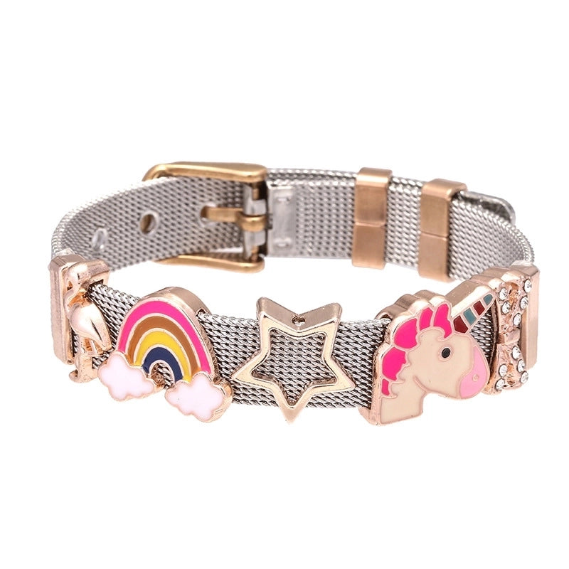 Cute Minimalist Heart Shape Titanium Steel Bracelets In Bulk