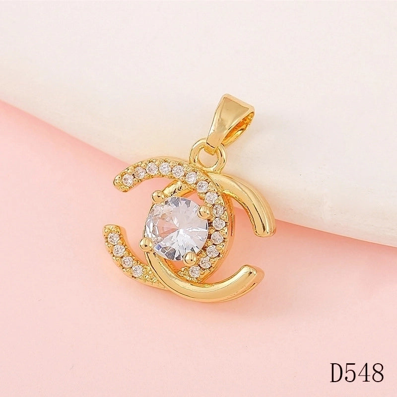 1 Piece Copper Fruit Bow Knot Pendant