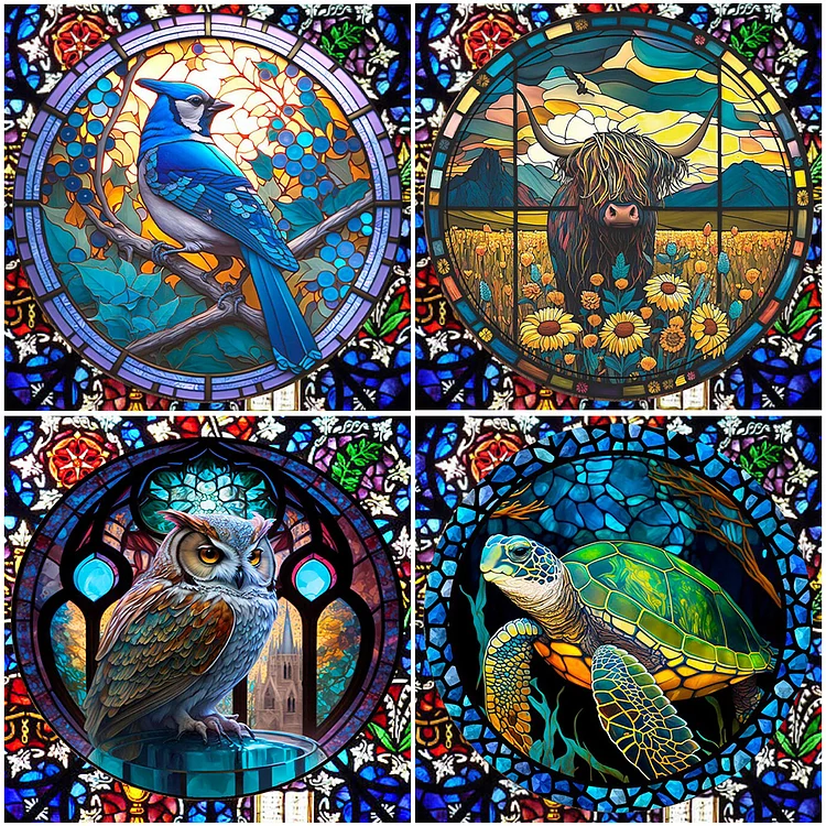 Stained Glass Animal - Full Round - Diamond Painting (30*30cm)