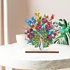 Diamond Painting Wooden Flower Peacock Desktop Ornament Home Decor