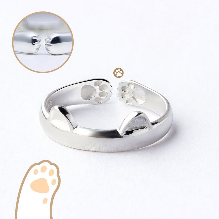 Cat Ear 925 Sterling Silver Ring - Modakawa Modakawa