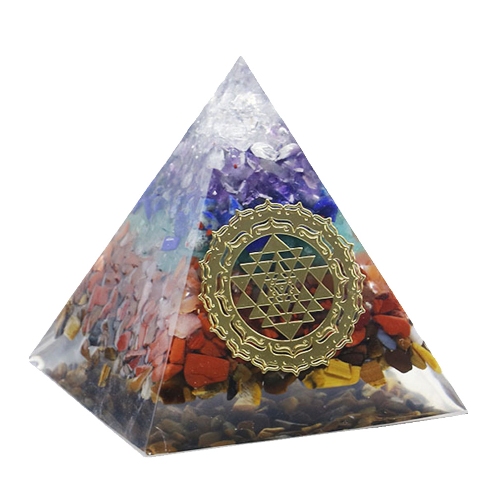 

5cm Natural Orgonite Pyramid Chakra, 501 Original