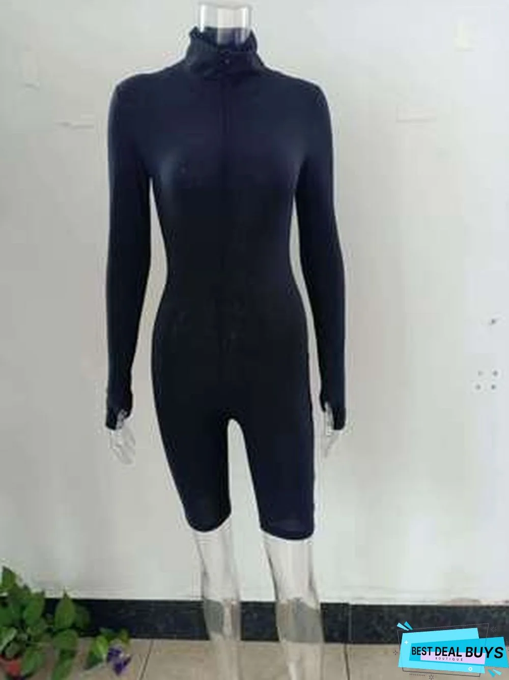 New High Neck Slim Fit Bodysuit Pants