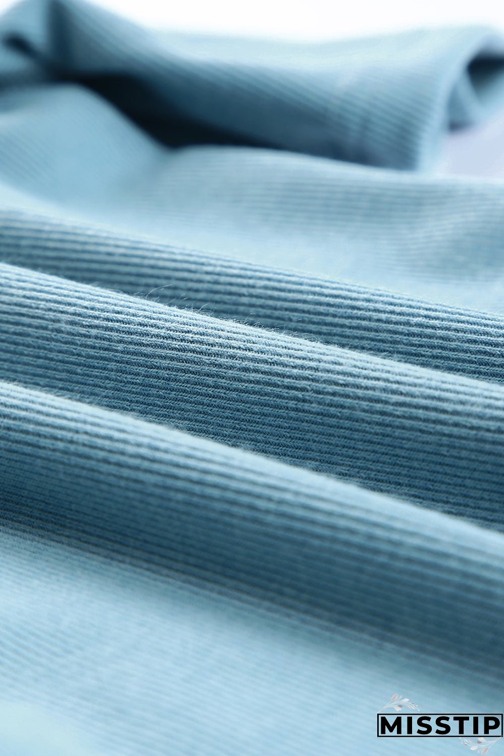 Ribbed Knit Ruched Sleeve Top