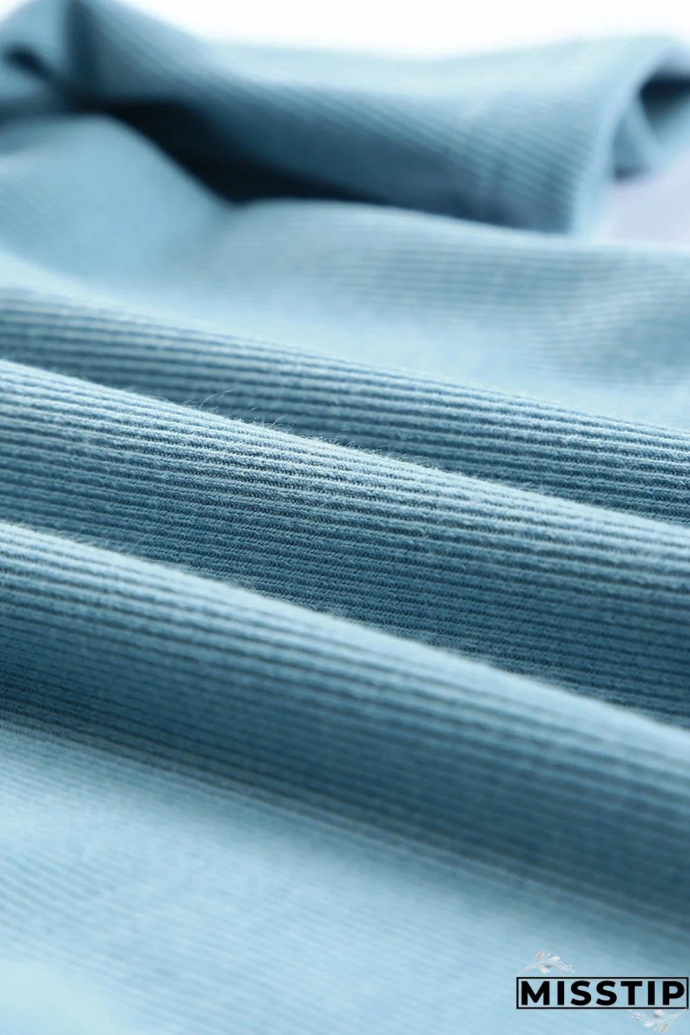 Ribbed Knit Ruched Sleeve Top