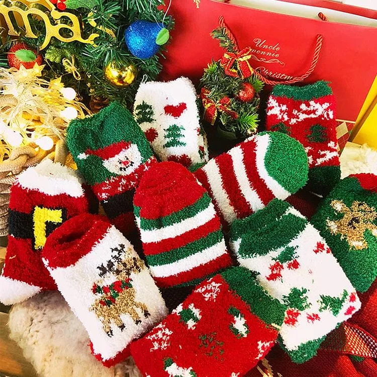 Cutie Christmas Xmas Fleece Socks SP13280