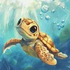Sea Turtles-11CT Stamped Cross Stitch 40*40cm/15.75*15.75in tapestrymarket