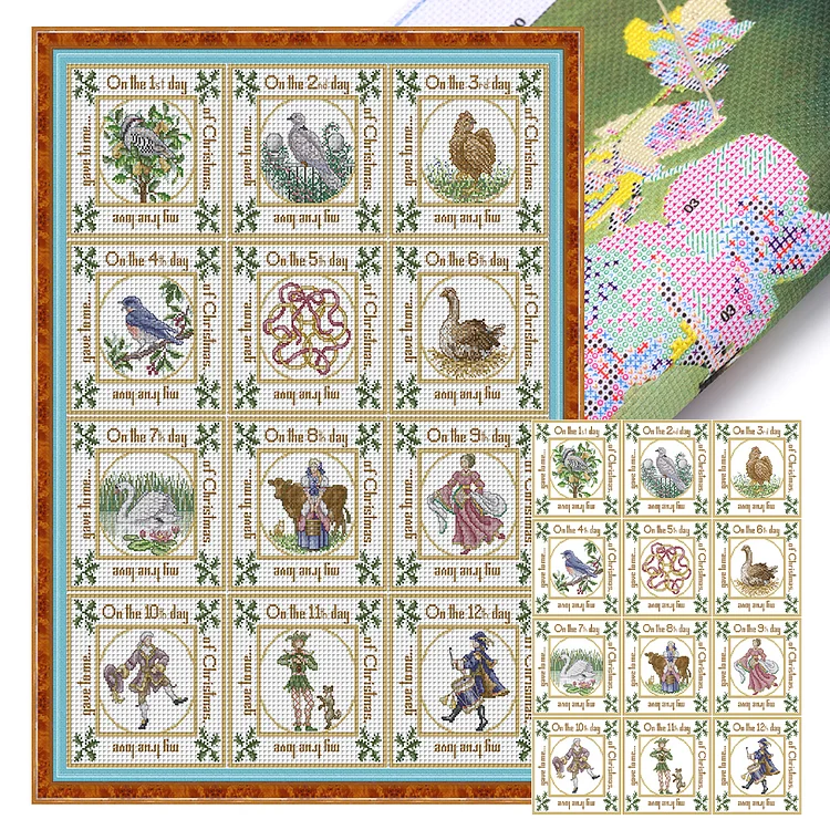 Joy Sunday - Twelfth Day Of Christmas 14CT Stamped Cross Stitch 64*82CM