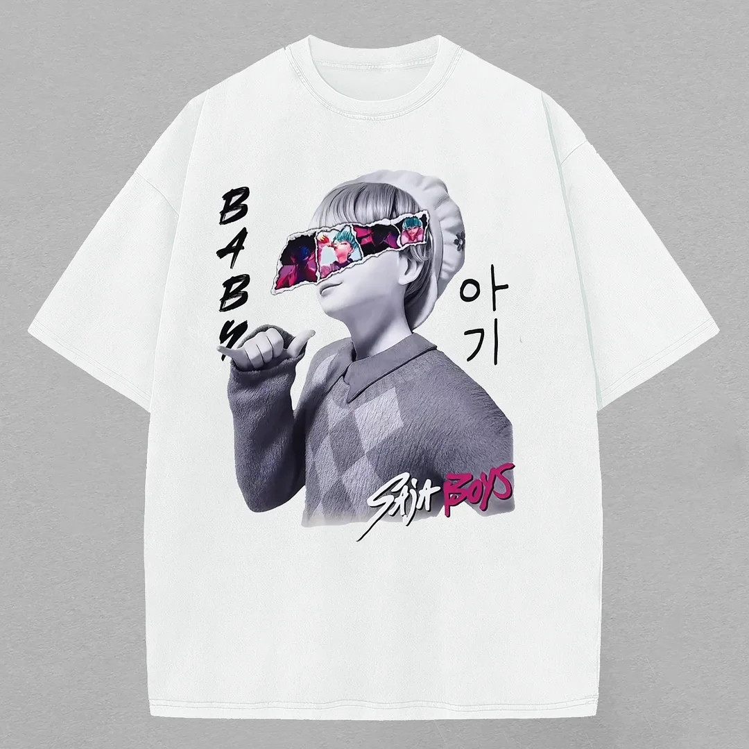 Saja Boys Printed Oversized Unisex T-shirt