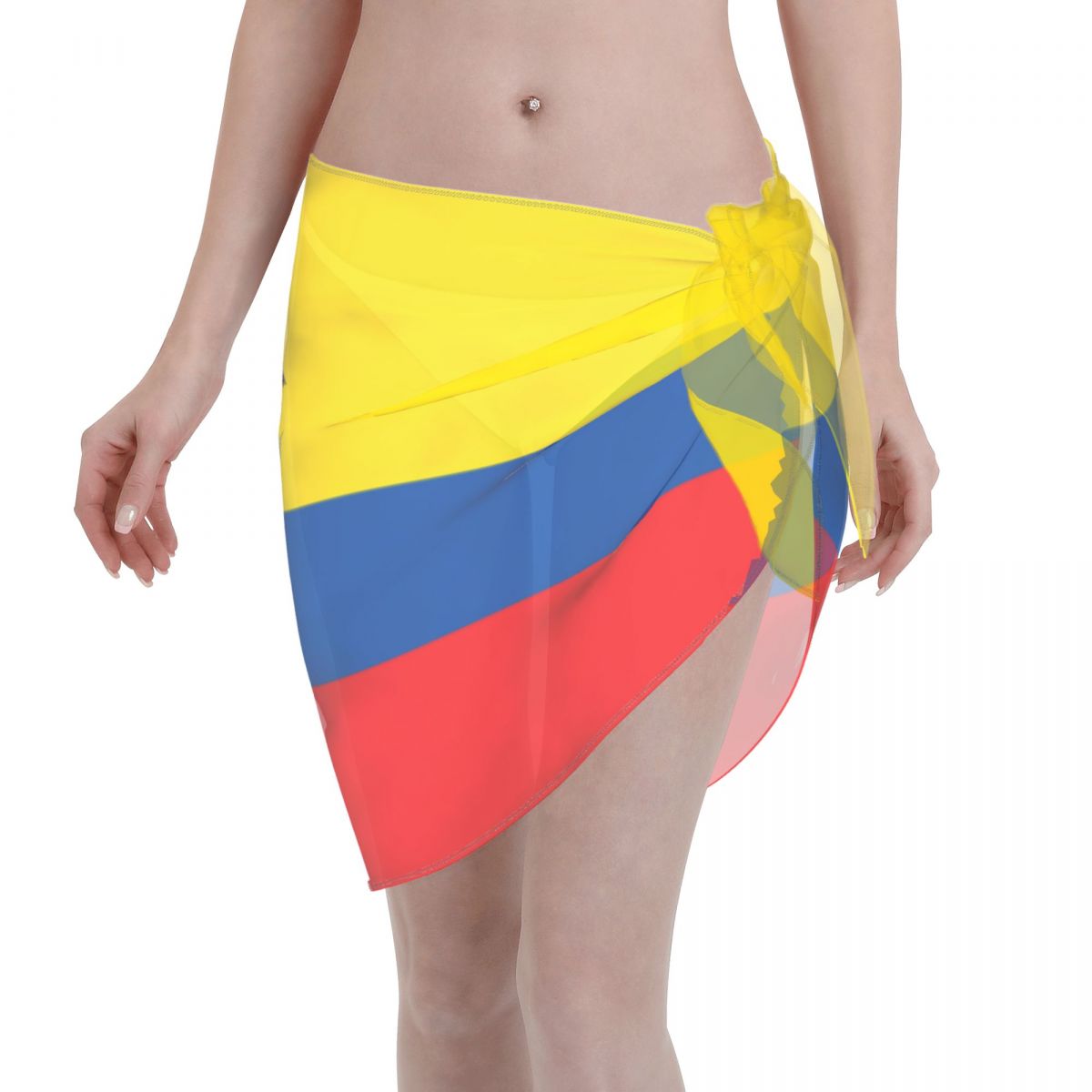 Ecuador Flag Women's Short Sarong Beach Wrap
