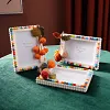 Harvest DIY Building Block Photo Frame Kit,Creative Handmade Assembled Photo Frame Handmade Craft Gift Home Tabletop Display Decor