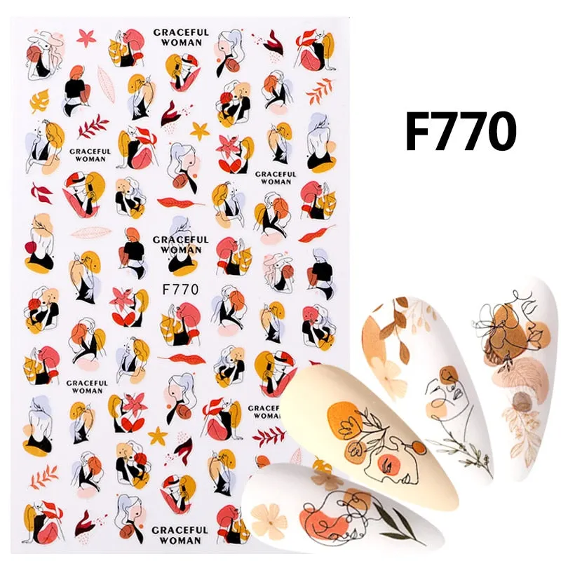 1 Sheet White Embossed Flower Lace Sticker Decal Wedding Nail Art Designs Floral Butterfly Japanese Manicures Nail Decoration