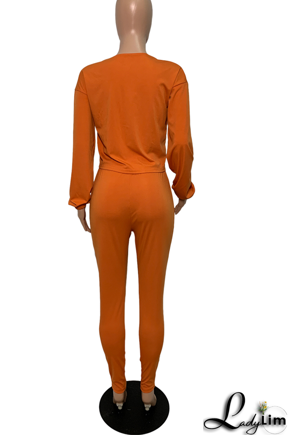 Army Green Fashion Print Patchwork V Neck Long Sleeve Two Pieces