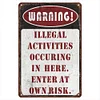 Funny Warning - Vintage Metal Signs(12*16Inch) - Warning