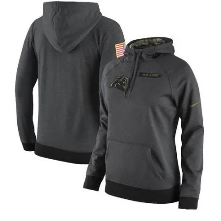 Women's Carolina Panthers  Anthracite Salute to Service Player Performance Hoodie