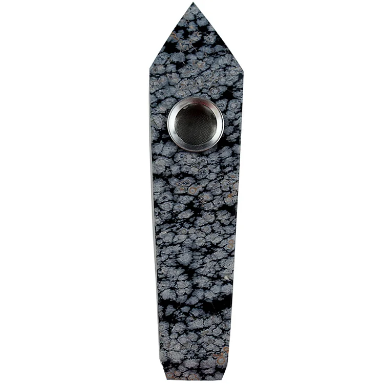 Snowflake obsidian Smoking Pipe   support mixed customization