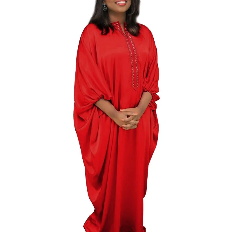 VONDA Y2K Oversized Female Summer Sundress Holiday Party Robe Casual Loose Vestido Women 2022 Vintage 3/4 Sleeve Street Dress 4#