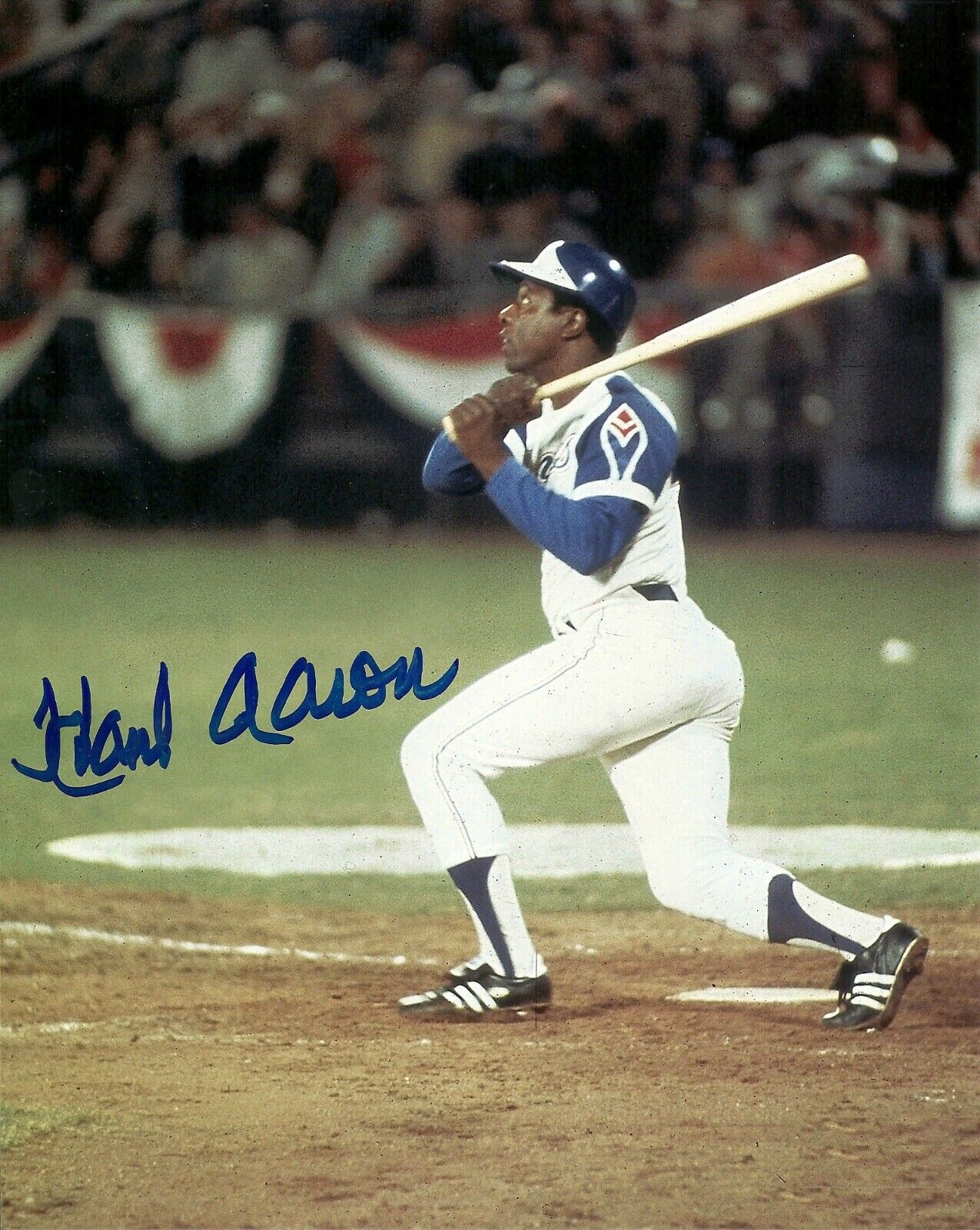 Hank Aaron Autographed Signed 8x10 Photo Poster painting ( HOF Braves ) REPRINT .