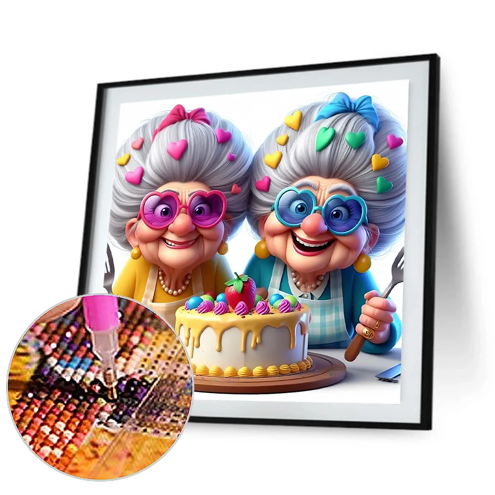 Diamond Painting - Full Round Drill - Grandma(Canvas|30*30cm)