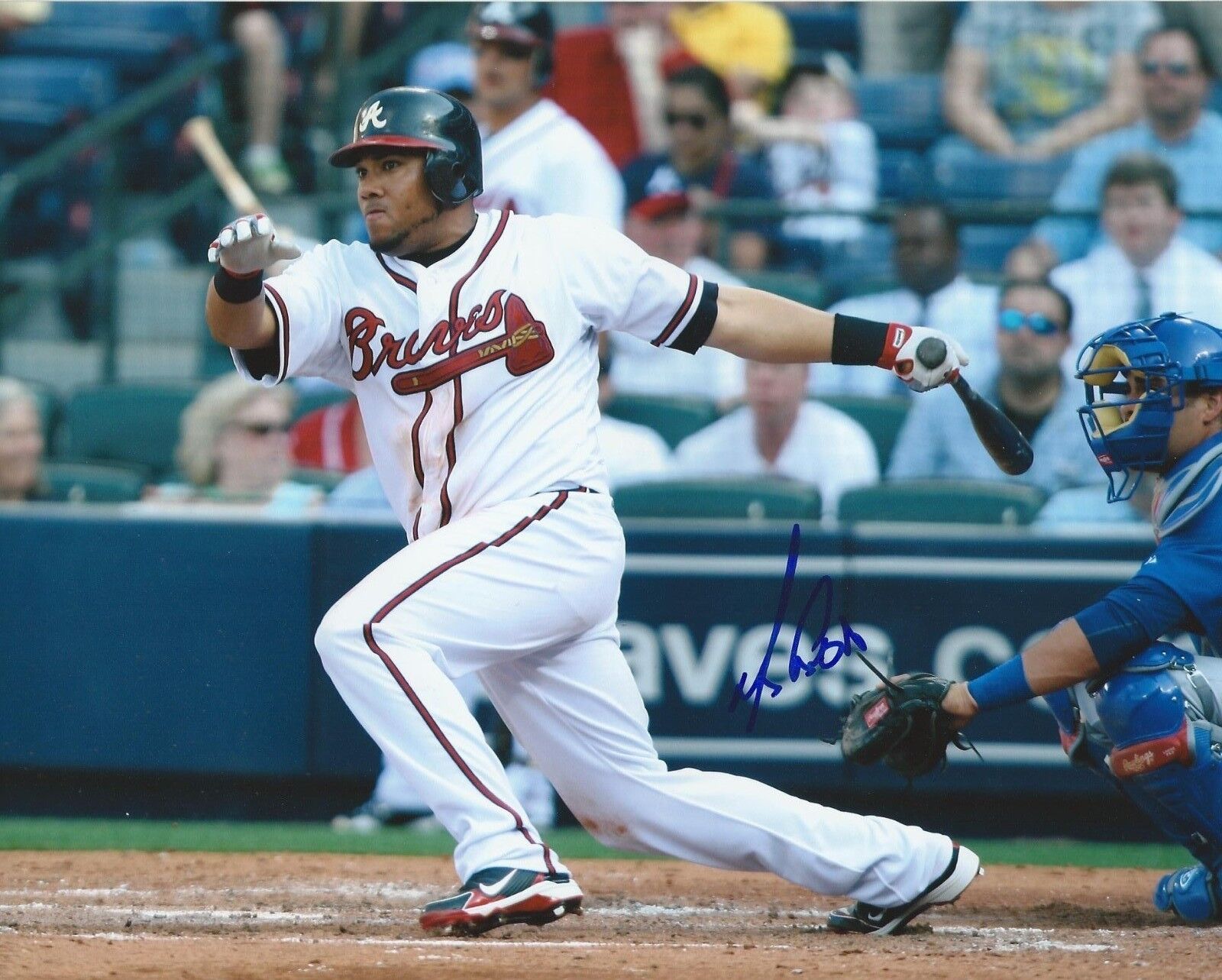 **GFA Atlanta Braves *MELKY CABRERA* Signed 8x10 Photo Poster painting AD2 COA**